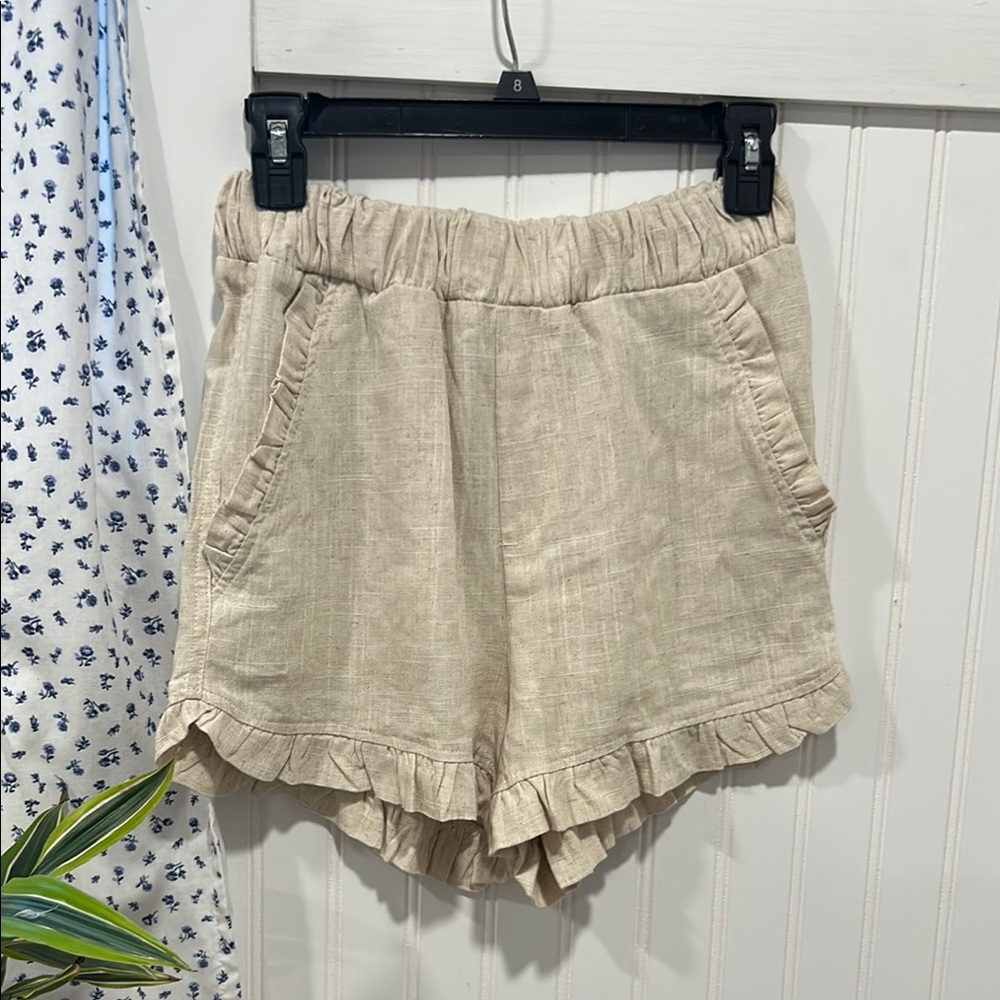 Black Tape linen & rayon high rise shorts size x small